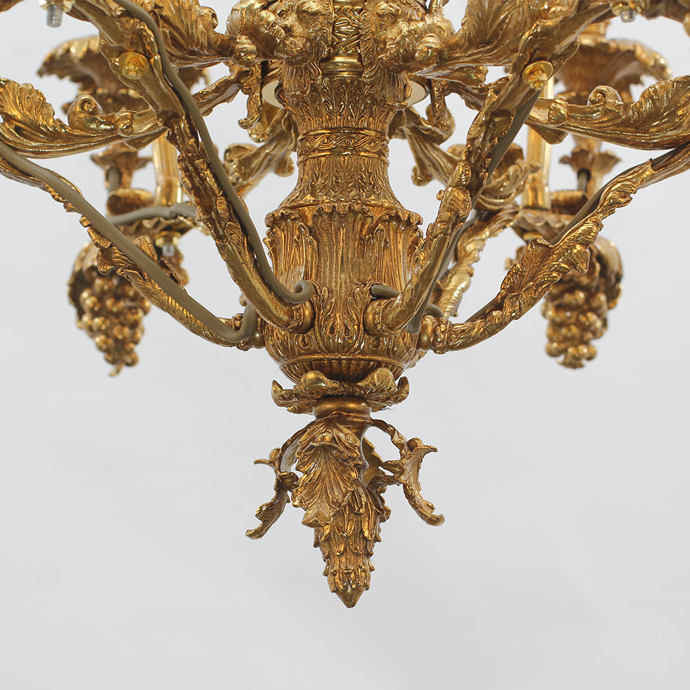 26X30 Inch 6 Lights Small Baroque Style Antique Copper Chandelier-Briglighting