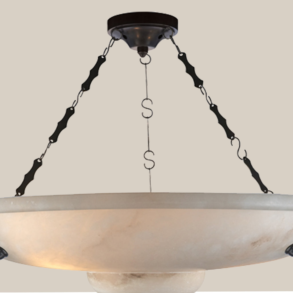 Alabaster Bowl Pendant Light