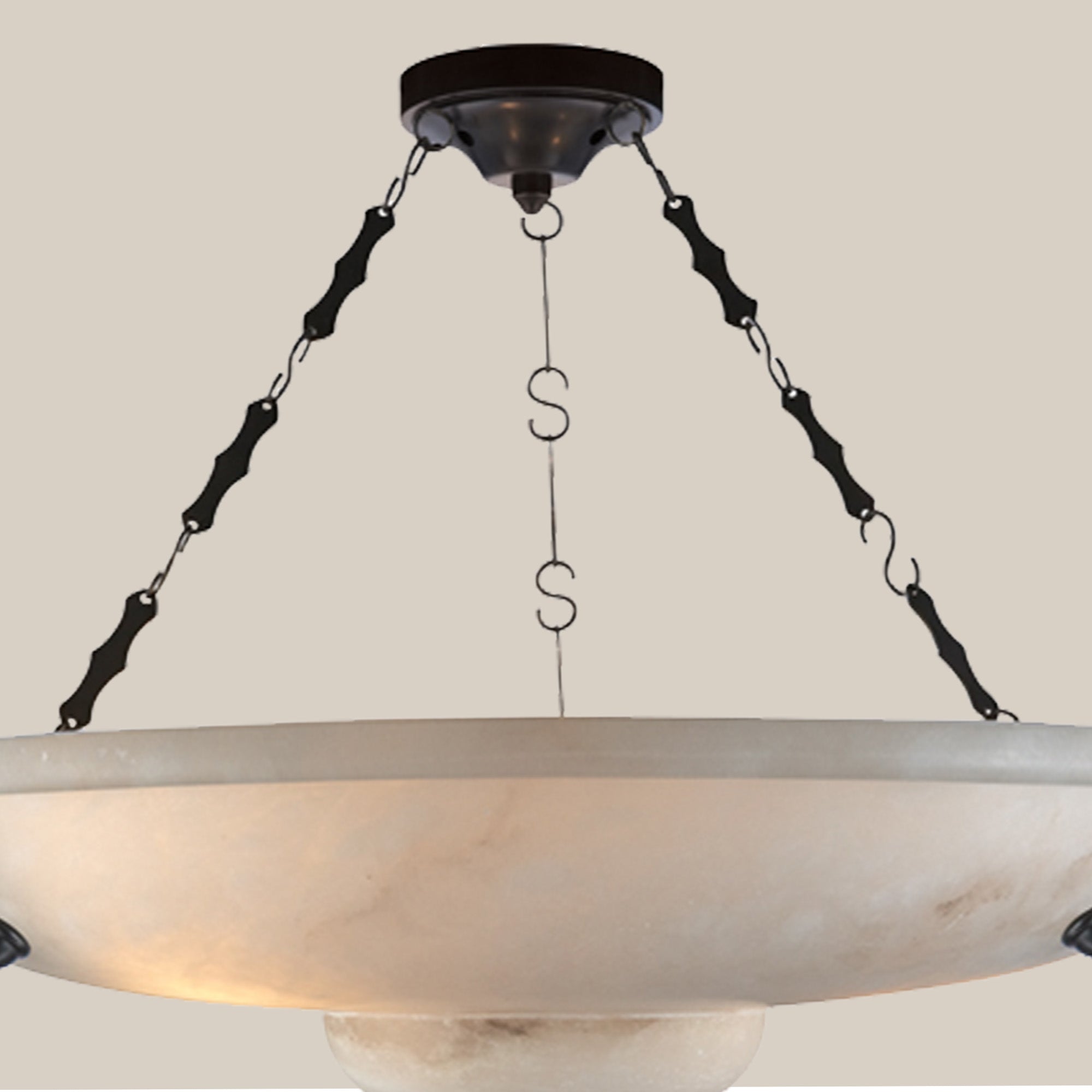 Alabaster Bowl Pendant Light