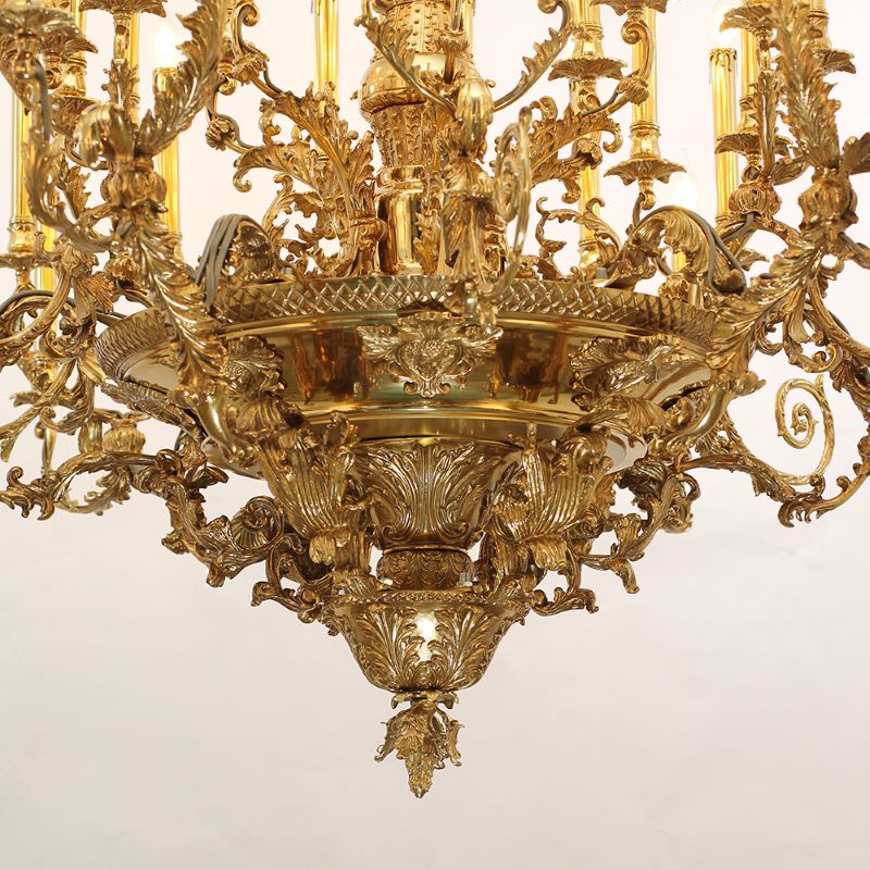 54X46 Inch 36 Lights Baroque Style French Copper Chandelier-Briglighting