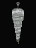 102 Inch Tall Chandelier Modern Spiral Crystal Chandelier for High Ceiling Staircase-Briglighting