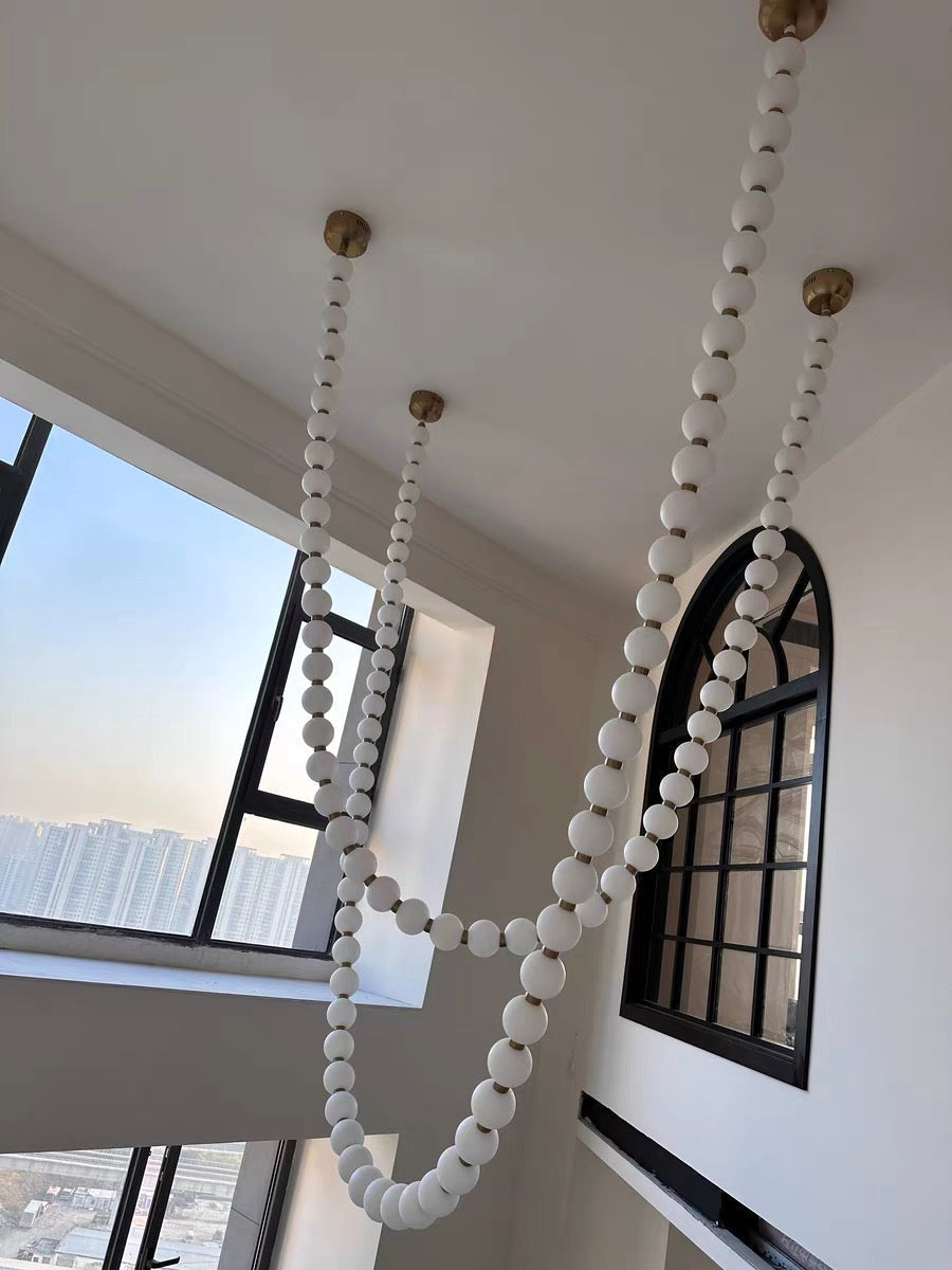 Modern Creative Pearl Necklace Chandelier-Chandeliers-Briglighting