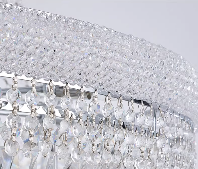 36X69 Inch 32 Lights French Basket K9 Crystal Chandelier Lighting-Briglighting