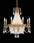 33X33 Inch French Empire Brass and Crystal Chandelier-Briglighting