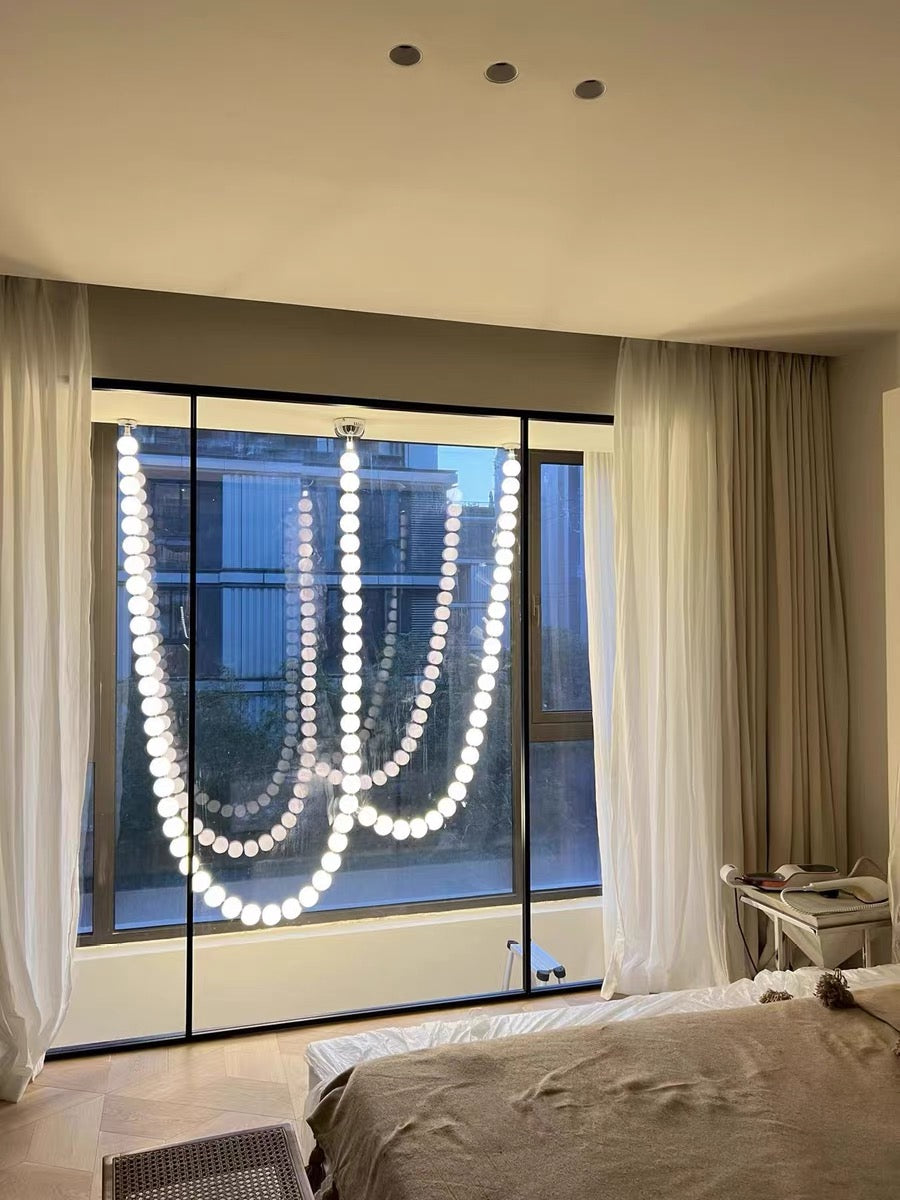 Modern Creative Pearl Necklace Chandelier-Chandeliers-Briglighting