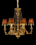 30X30 Inch 6 Lights Baroque Style Antique Copper Chandelier-Briglighting