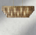 Sirene Smoke Glass Rectangular Chandelier 59", 77"-chandelier-Briglighting