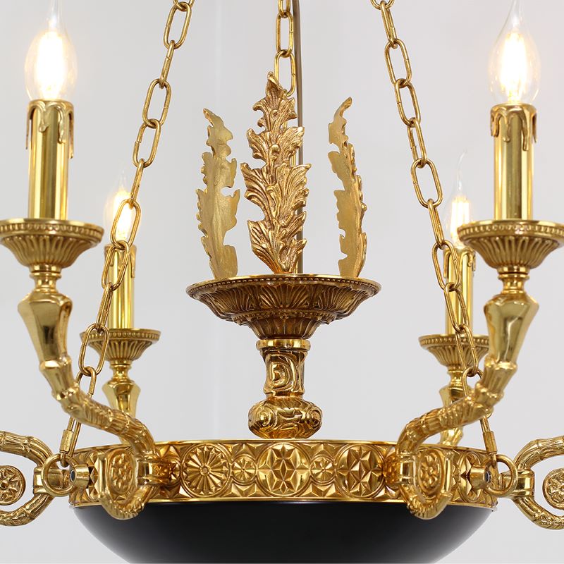 28X26 Inch 6 Lights Rococo French Empire Copper Chandelier-Briglighting
