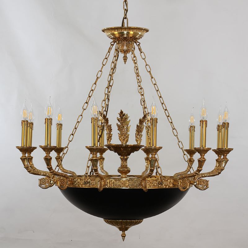 39X37 Inch 12 Lights Rococo French Empire Copper Chandelier-Briglighting