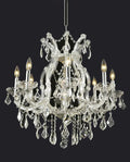 26'' Wide Chrome Chandelier Light 9 Lights Maria Theresa Crystal Chandelier MT01L9C-吊灯-Briglighting