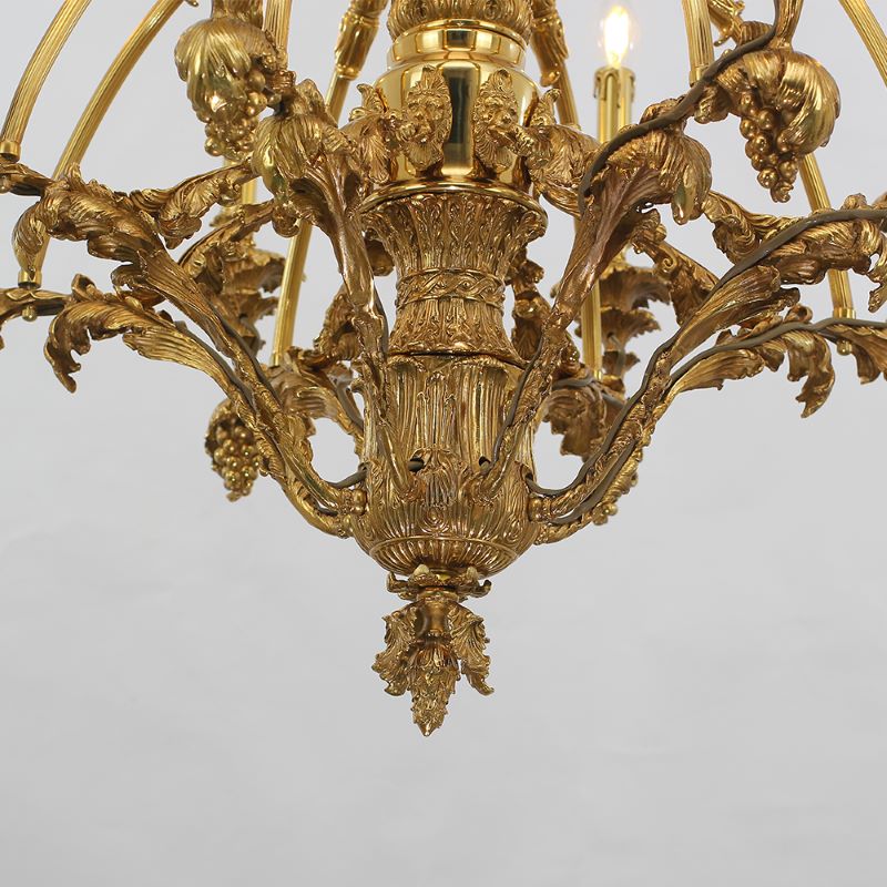 33X31 Inch 8 Lights Small Baroque Style Antique Copper Chandelier-Briglighting