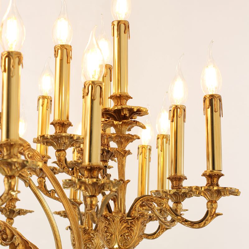 47X39 Inch 36 Lights Baroque Style Antique Brass Chandelier-Briglighting