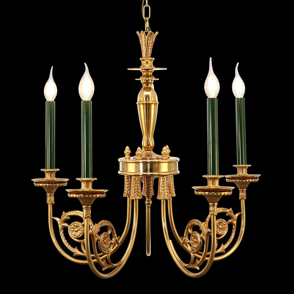 26-34 Inch Multiple Size Small Baroque Style Royal French Copper Chandelier Lighting-Briglighting