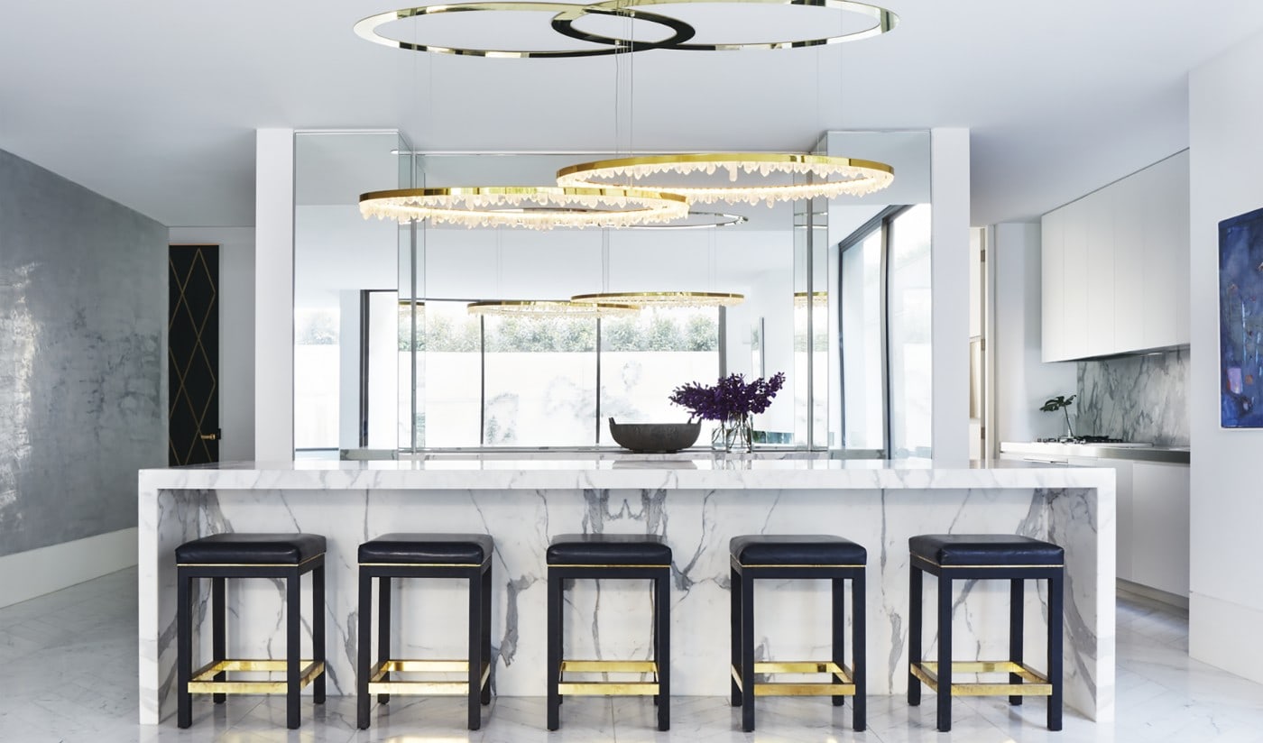 Designer 36 Inch Round Modern Chandelier Brass & Clear Geode Quartz Crystal Hanging Light-Chandelier-Briglighting