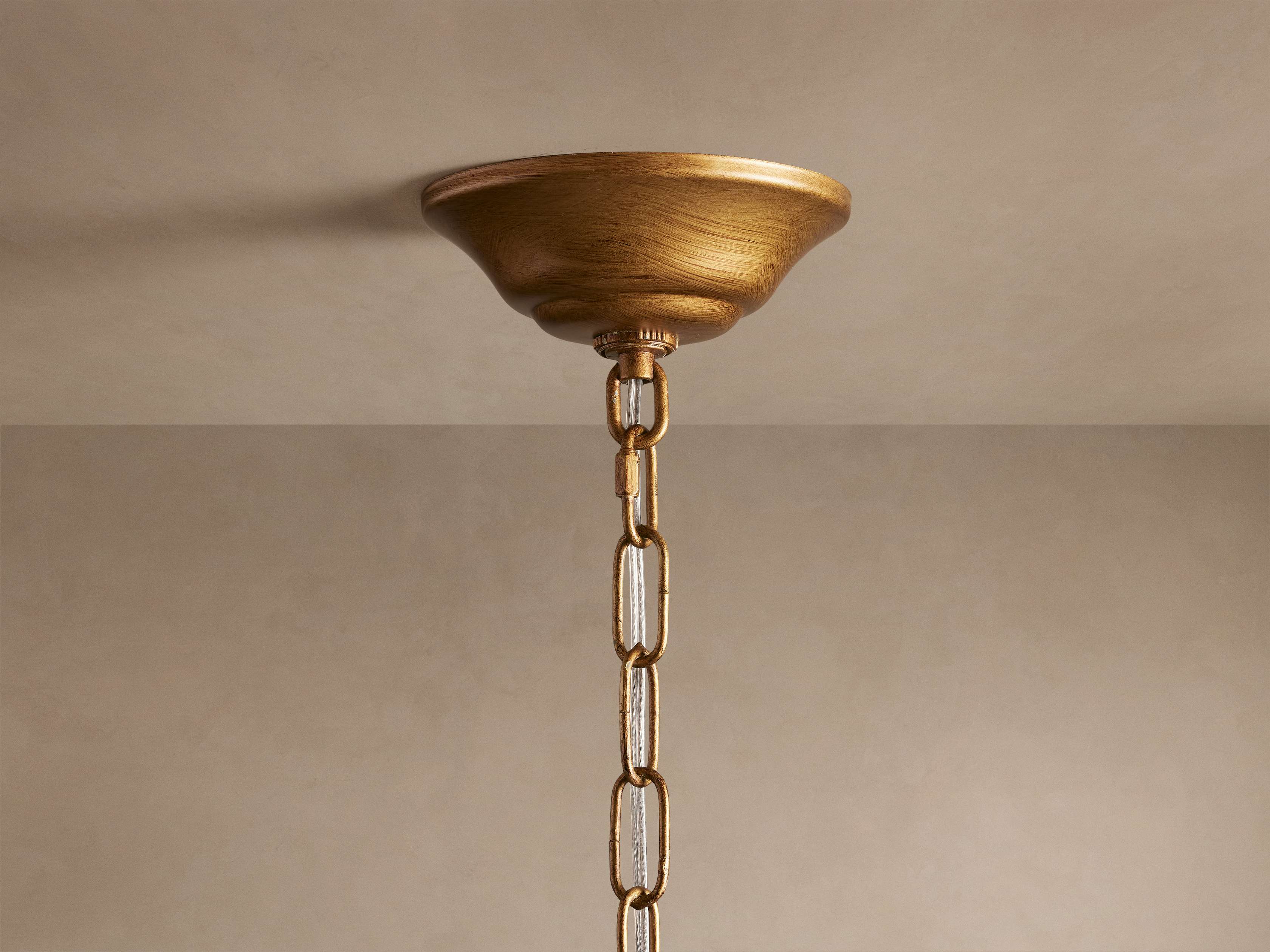 Lunaria Ceramic Leaves Chandelier 42''D-Chandelier-Briglighting