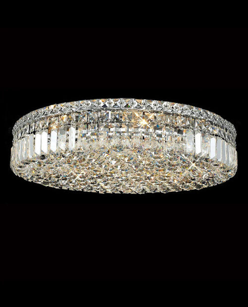 24'' Round Flush Mounted Chandelier Modern Crystal Ceiling Light-吸顶灯-Briglighting