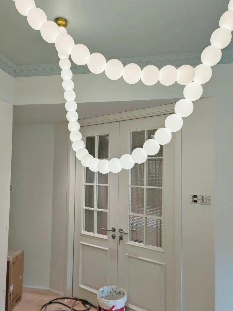 Modern Creative Pearl Necklace Chandelier-Chandeliers-Briglighting