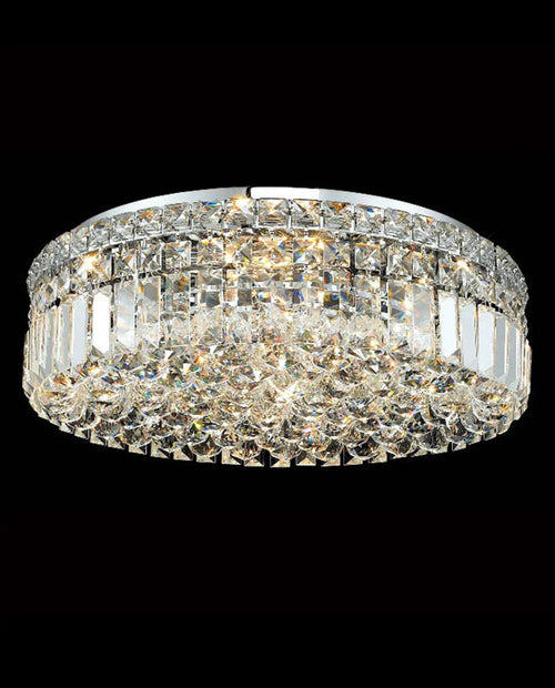 20'' Round Flush Mounted Chandelier Modern Crystal Ceiling Light-吸顶灯-Briglighting