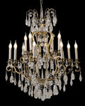31'' Living Room Chandelier 12 Lights Antique Wrought Iron Crystal Chandelier Lighting WI01L12-吊灯-Briglighting