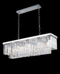 40 Inch Rectangle Chandelier Modern Crystal Chandelier Lighting for Dining Room-Briglighting