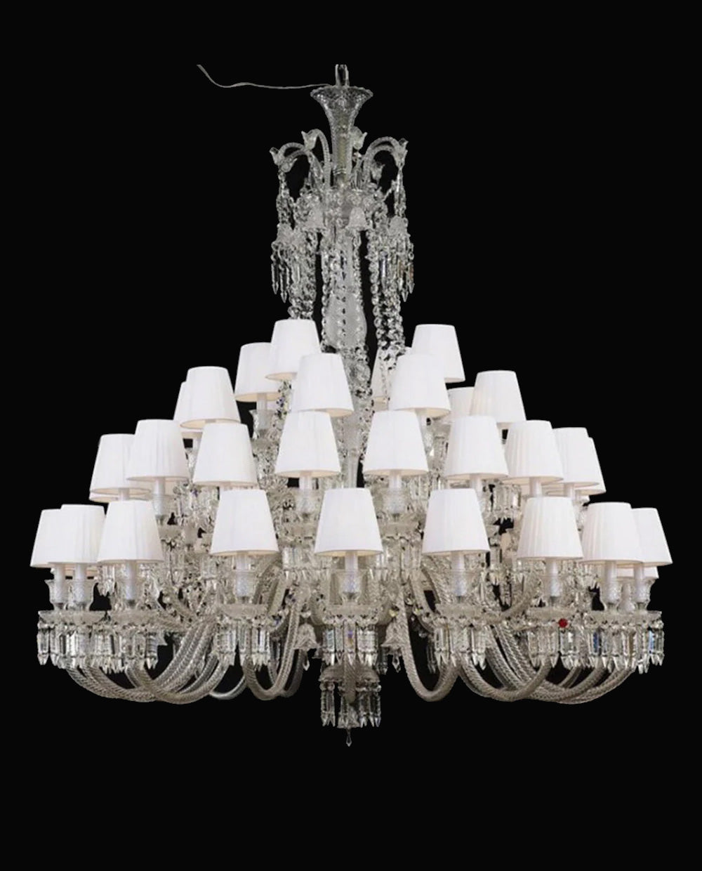 48 Lights Baccarat Inspired Crystal Chandelier 60X72 Inch Big Chandelier for Living Room-Briglighting