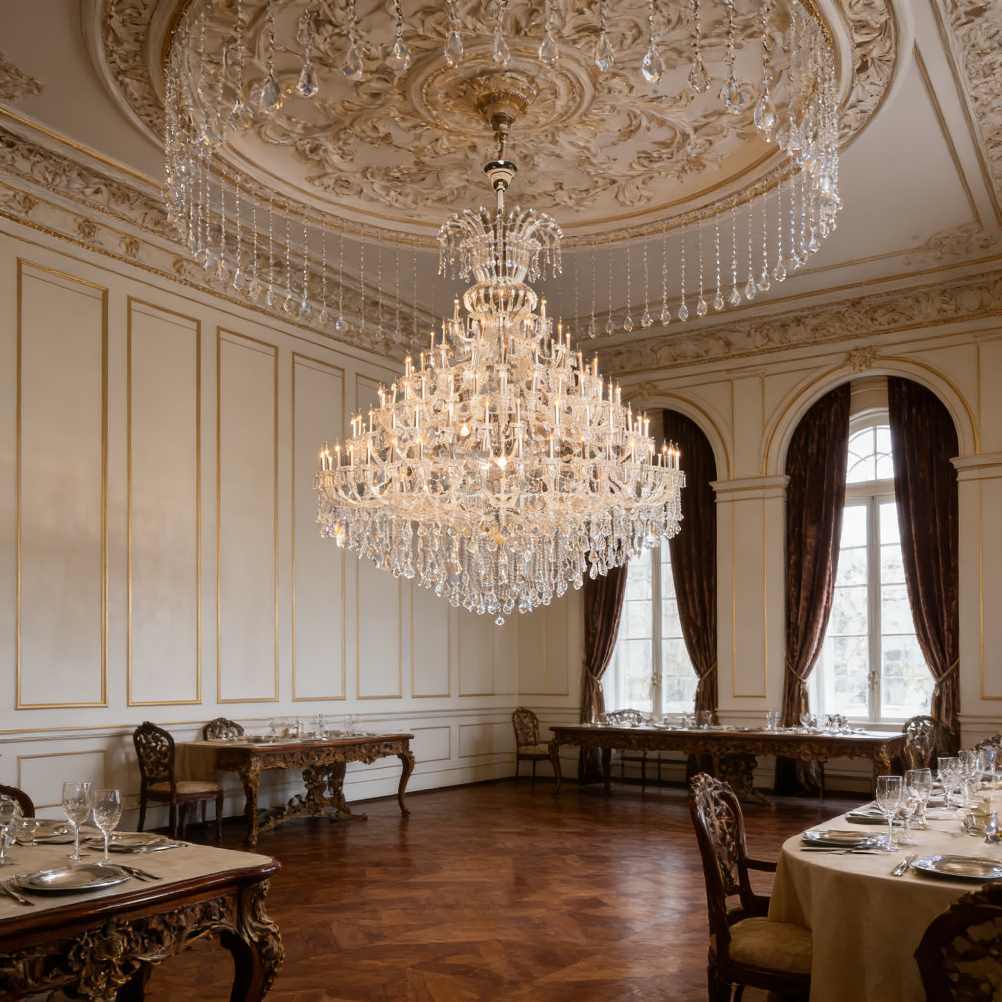 104X118 Inch Extra Large Maria Theresa Crystal Chandelier 140 Lights Candle Style Oversized Chandelier for Event Hall-Briglighting