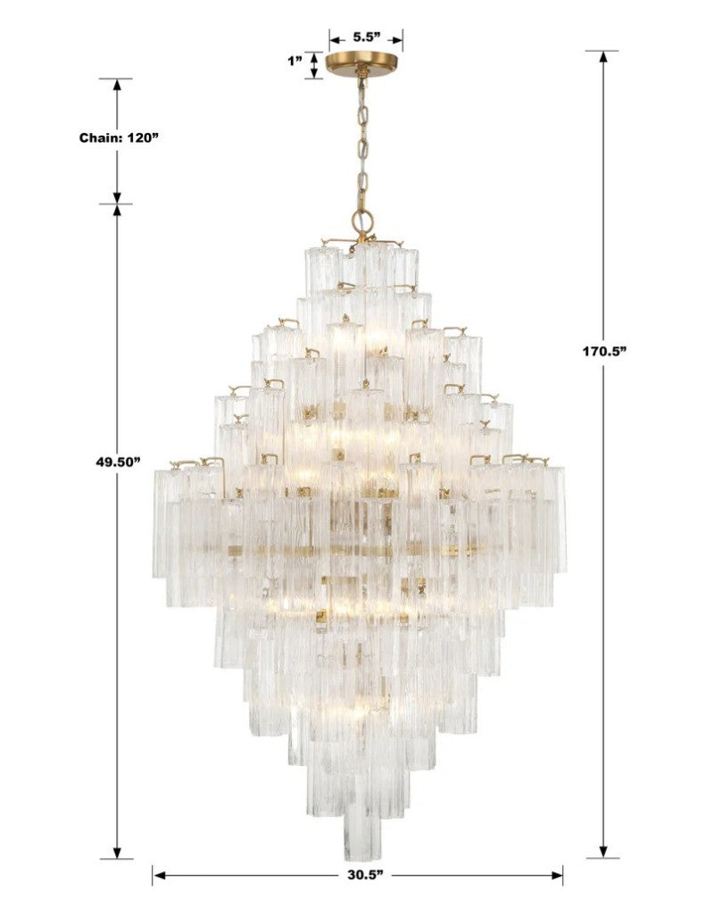 Eddifod Tiered 20-Light Chandelier-Chandelier-Briglighting