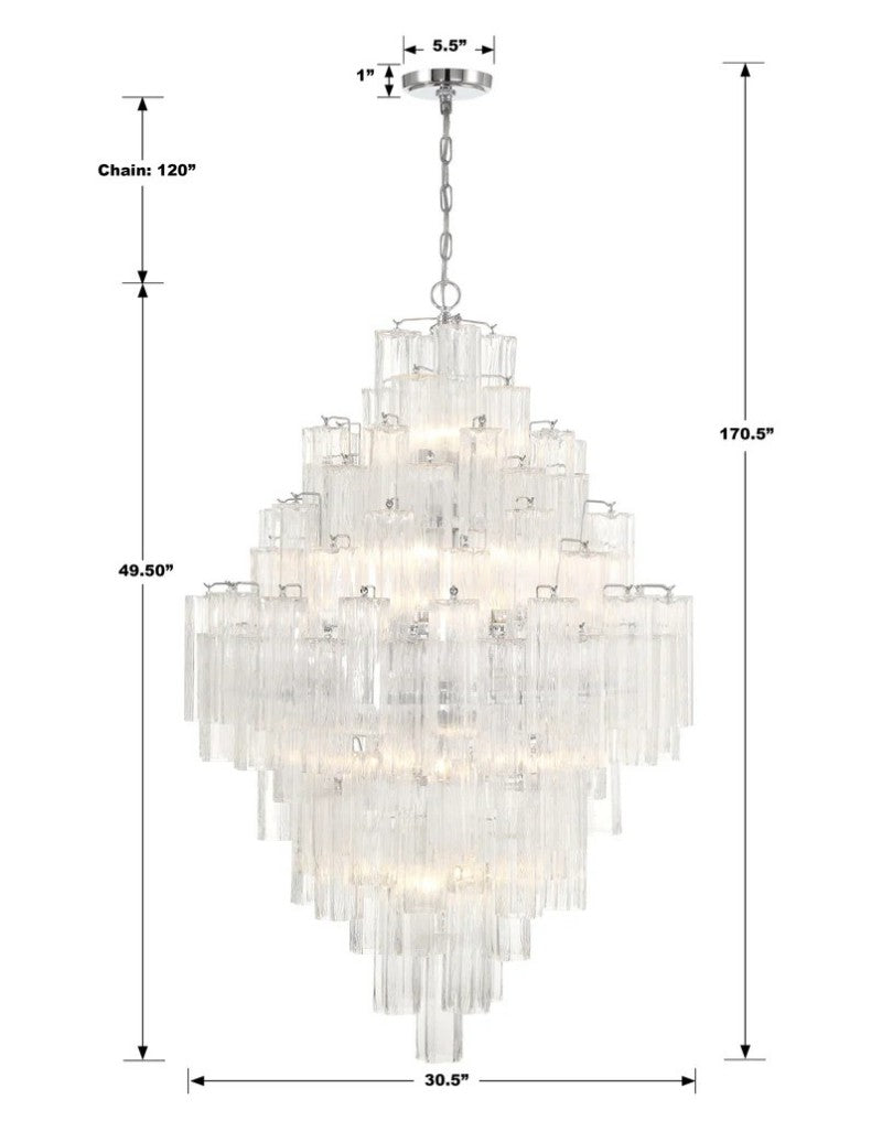 Eddifod Tiered 20-Light Chandelier-Chandelier-Briglighting