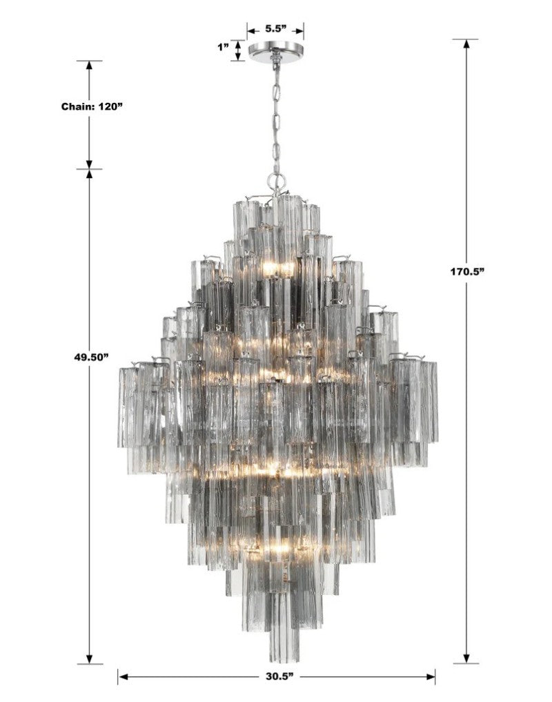 Eddifod Tiered 20-Light Chandelier-Chandelier-Briglighting