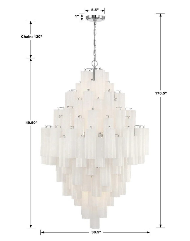Eddifod Tiered 20-Light Chandelier-Chandelier-Briglighting