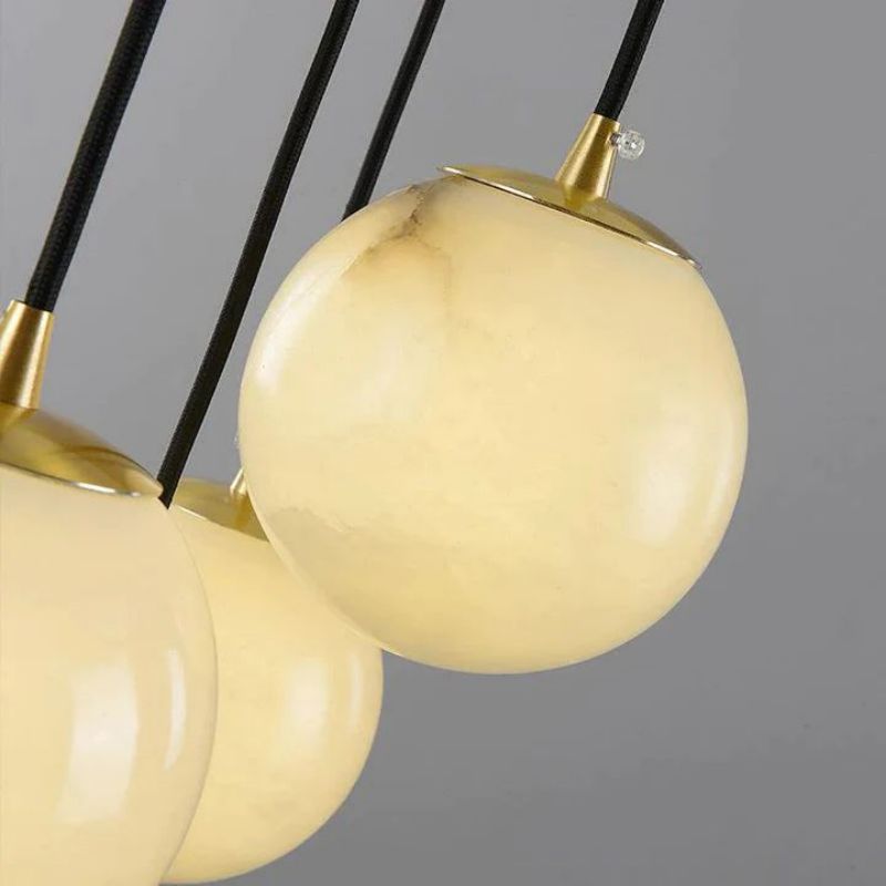 Alabaster Global Wavy Chandelier-Pendant for living room,Pendant for kitchen,Pendant for bathrooms,Pendant for bedrooms,Pendant for foyer,Pendant for stairways,Pendant for dining room-Briglighting