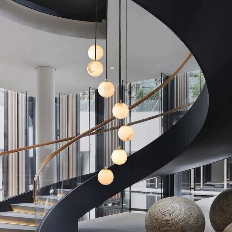 Alabaster Global Wavy Chandelier-Pendant for living room,Pendant for kitchen,Pendant for bathrooms,Pendant for bedrooms,Pendant for foyer,Pendant for stairways,Pendant for dining room-Briglighting
