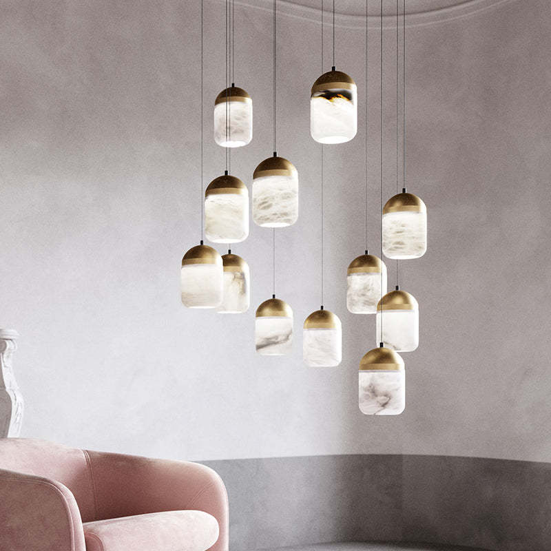 Alabaster Staircases Chandelier-Chandelier-Briglighting