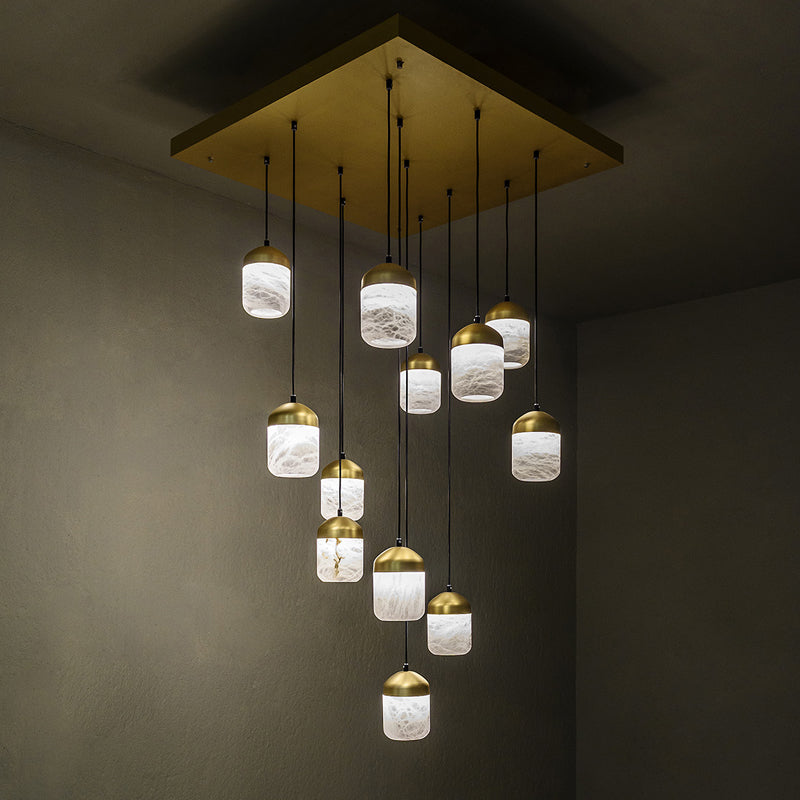 Alabaster Staircases Chandelier-Chandelier-Briglighting