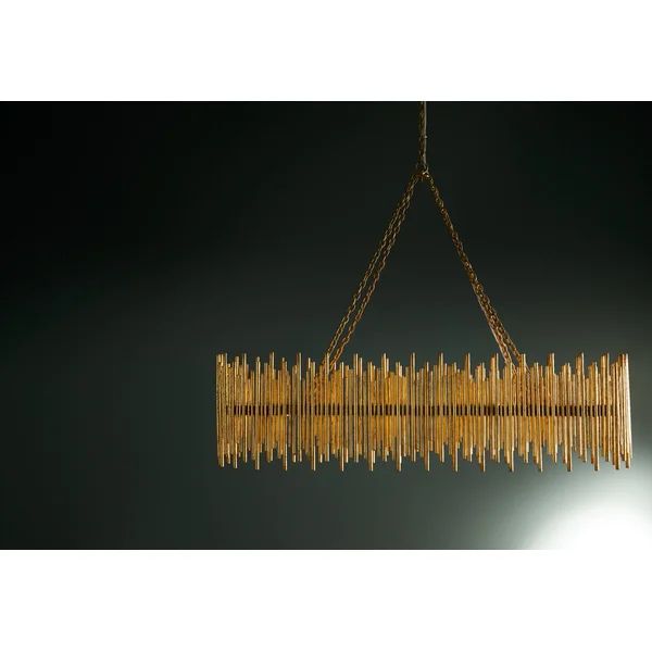 Althely 10 Lights Rectangle Pendant Chandelier-Briglighting