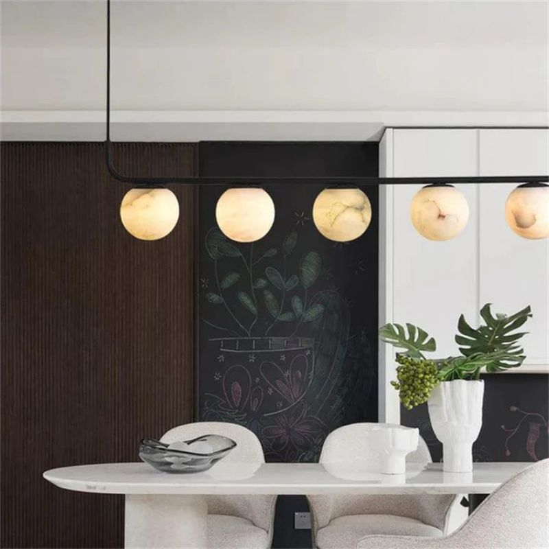Alabaster Clool Linear Chandelier-Pendant for living room,Pendant for kitchen,Pendant for bathrooms,Pendant for bedrooms,Pendant for foyer,Pendant for stairways,Pendant for dining room-Briglighting