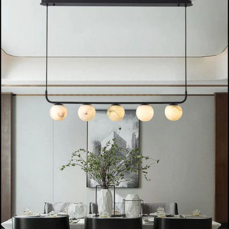 Alabaster Clool Linear Chandelier-Pendant for living room,Pendant for kitchen,Pendant for bathrooms,Pendant for bedrooms,Pendant for foyer,Pendant for stairways,Pendant for dining room-Briglighting