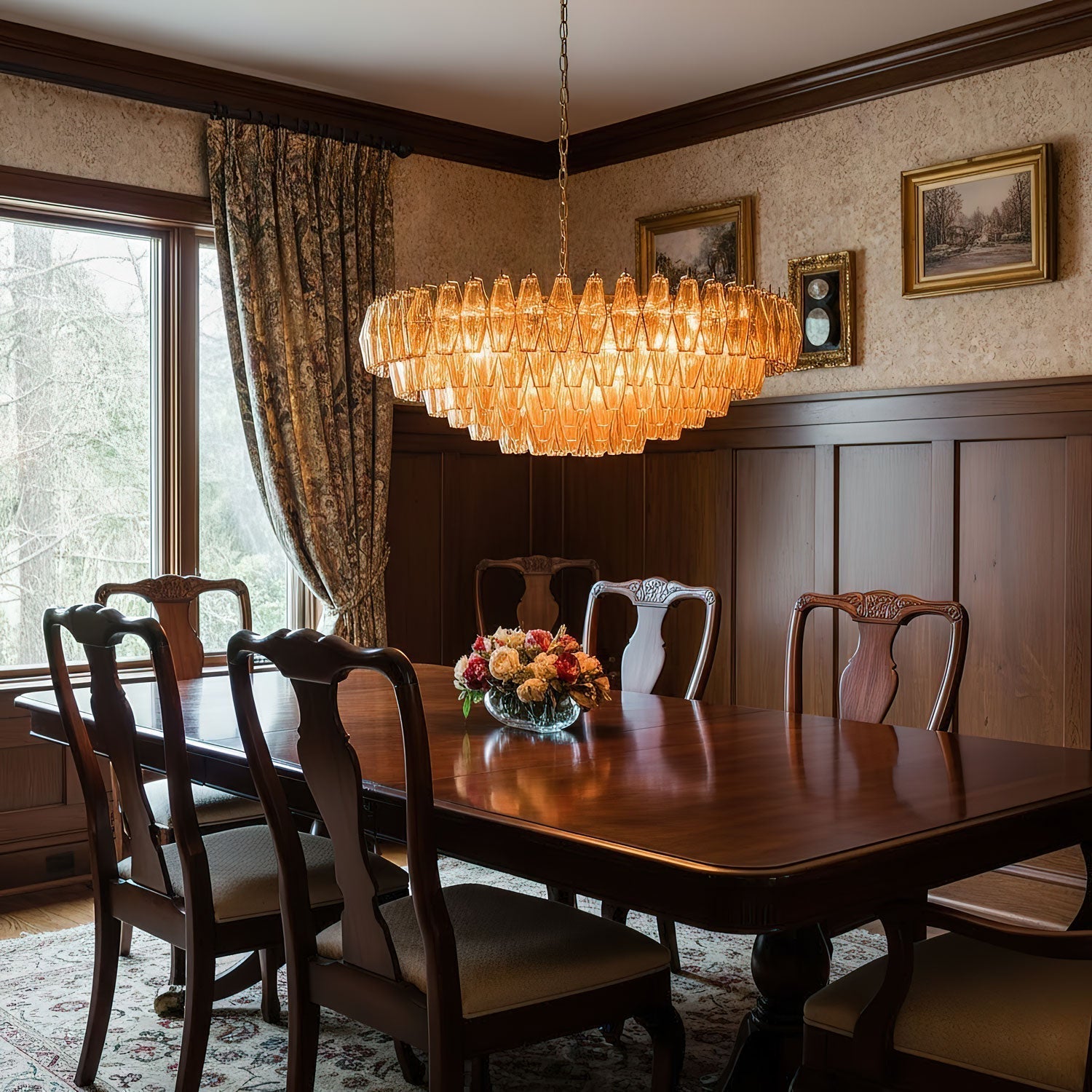 Premium Amber Sorrento Chandelier-Chandelier-Briglighting