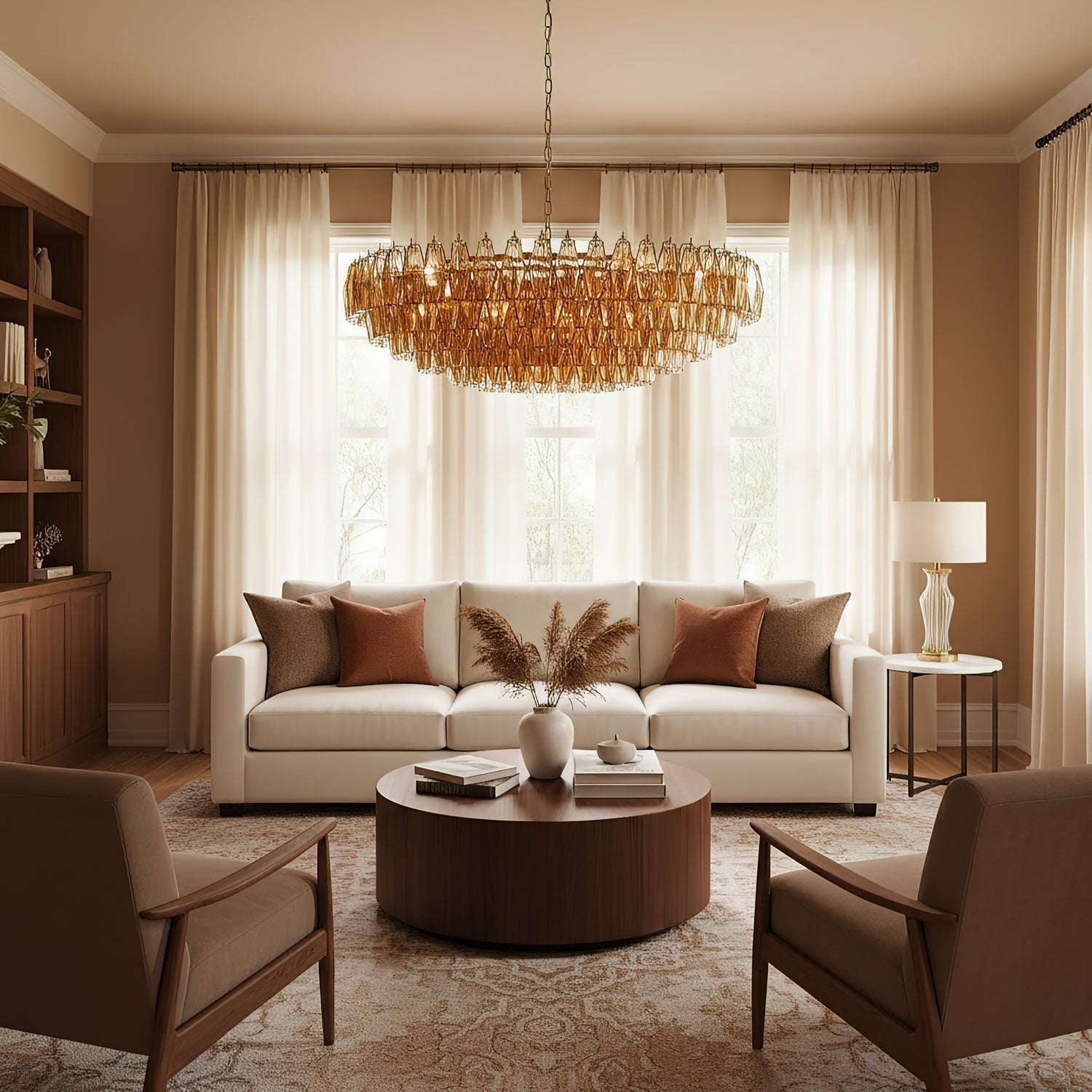 Premium Amber Sorrento Chandelier-Chandelier-Briglighting