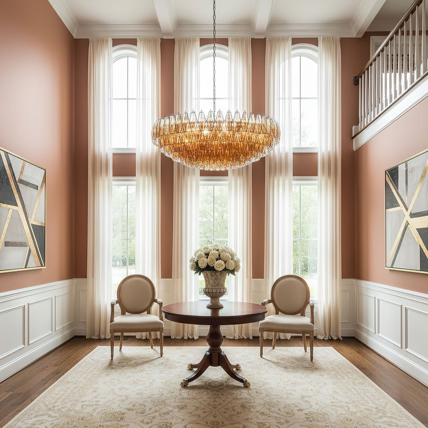 Premium Amber Sorrento Chandelier-Chandelier-Briglighting