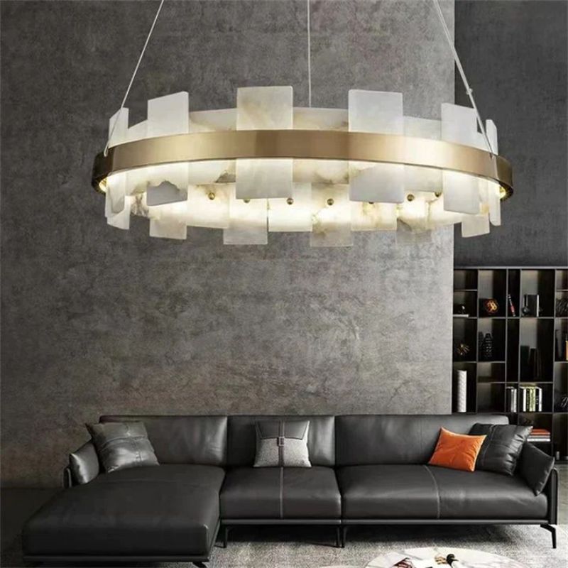 Alabaster Pomois Modern Chandelier-Pendant for living room,Pendant for kitchen,Pendant for bathrooms,Pendant for bedrooms,Pendant for foyer,Pendant for stairways,Pendant for dining room-Briglighting