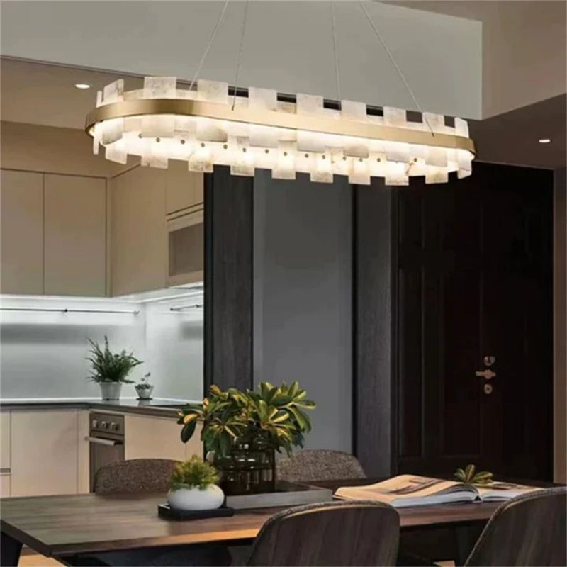 Alabaster Pomois Modern Chandelier-Pendant for living room,Pendant for kitchen,Pendant for bathrooms,Pendant for bedrooms,Pendant for foyer,Pendant for stairways,Pendant for dining room-Briglighting