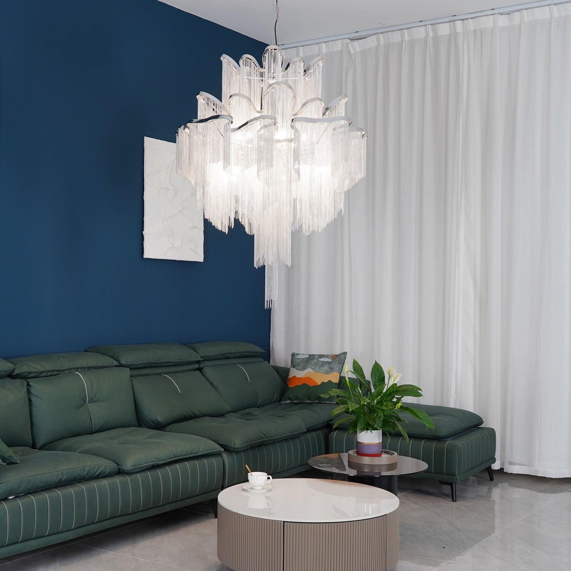 Stream Chain Chandelier-Chandelier-Briglighting