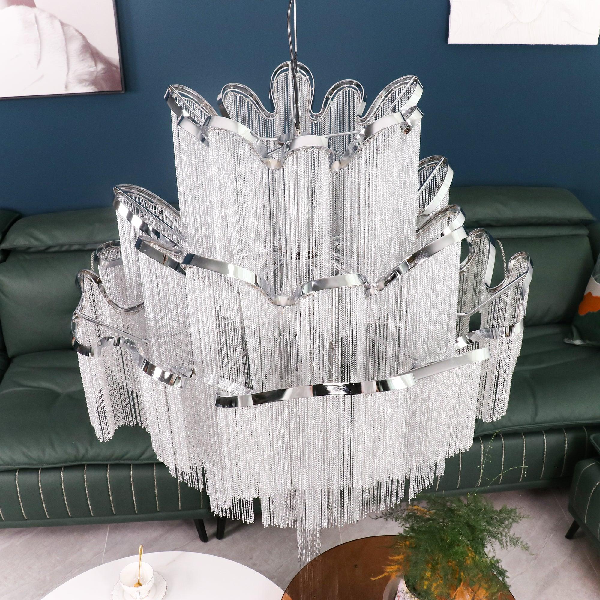 Stream Chain Chandelier-Chandelier-Briglighting