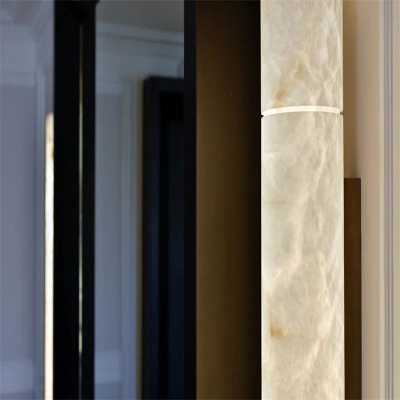 Alabaster Cylindrical Sconce-Wall Sconce-Briglighting