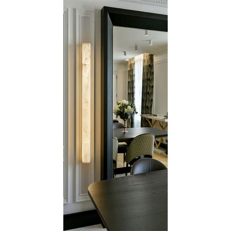 Alabaster Cylindrical Sconce-Wall Sconce-Briglighting