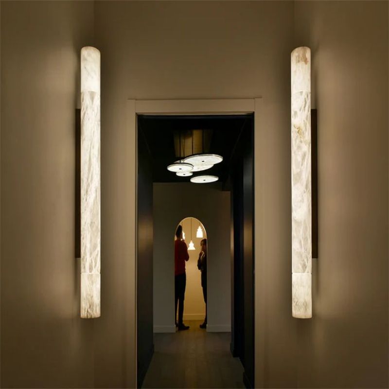 Alabaster Cylindrical Sconce-Wall Sconce-Briglighting