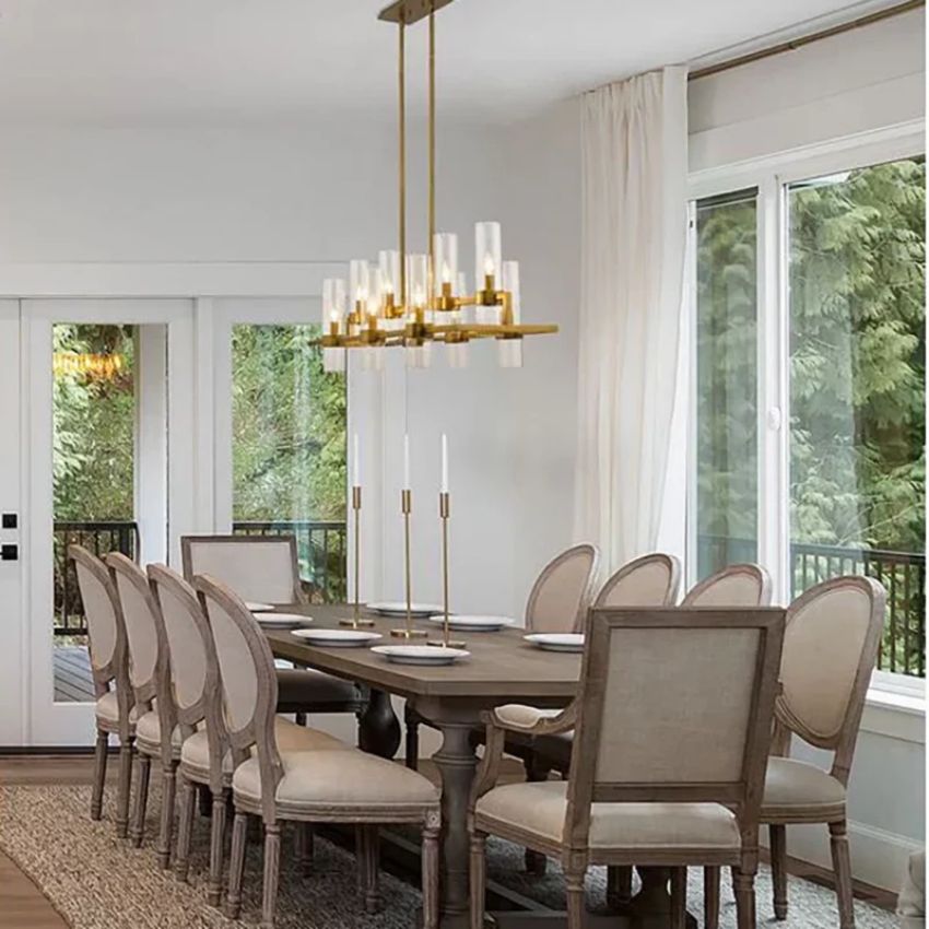 Brio Rectangles Chandelier 43"-chandelier for bedroom,chandelier for dining room,chandelier for stairways,chandelier for foyer,chandelier for bathrooms,chandelier for living room-Briglighting