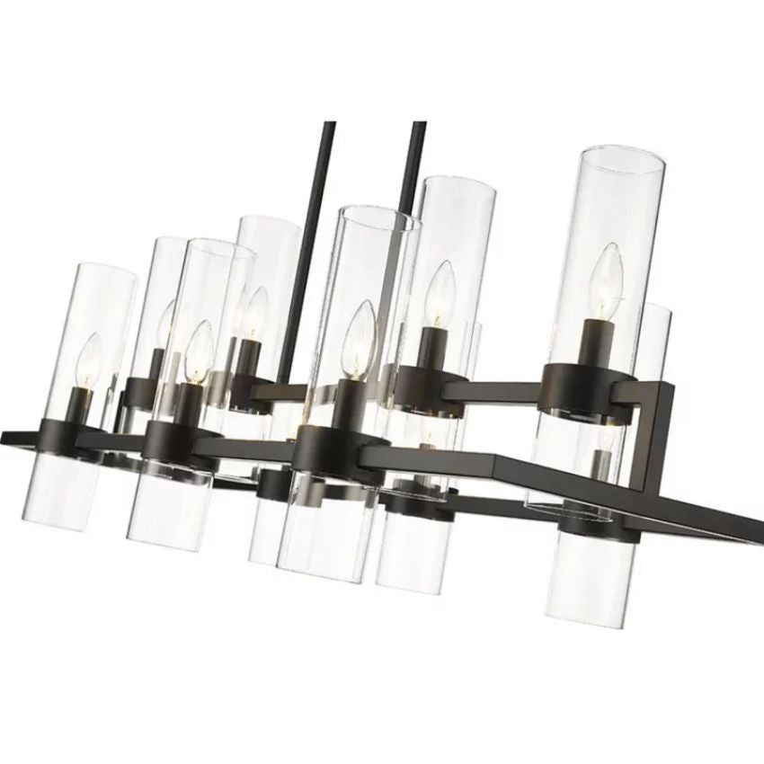 Brio Rectangles Chandelier 43"-chandelier for bedroom,chandelier for dining room,chandelier for stairways,chandelier for foyer,chandelier for bathrooms,chandelier for living room-Briglighting