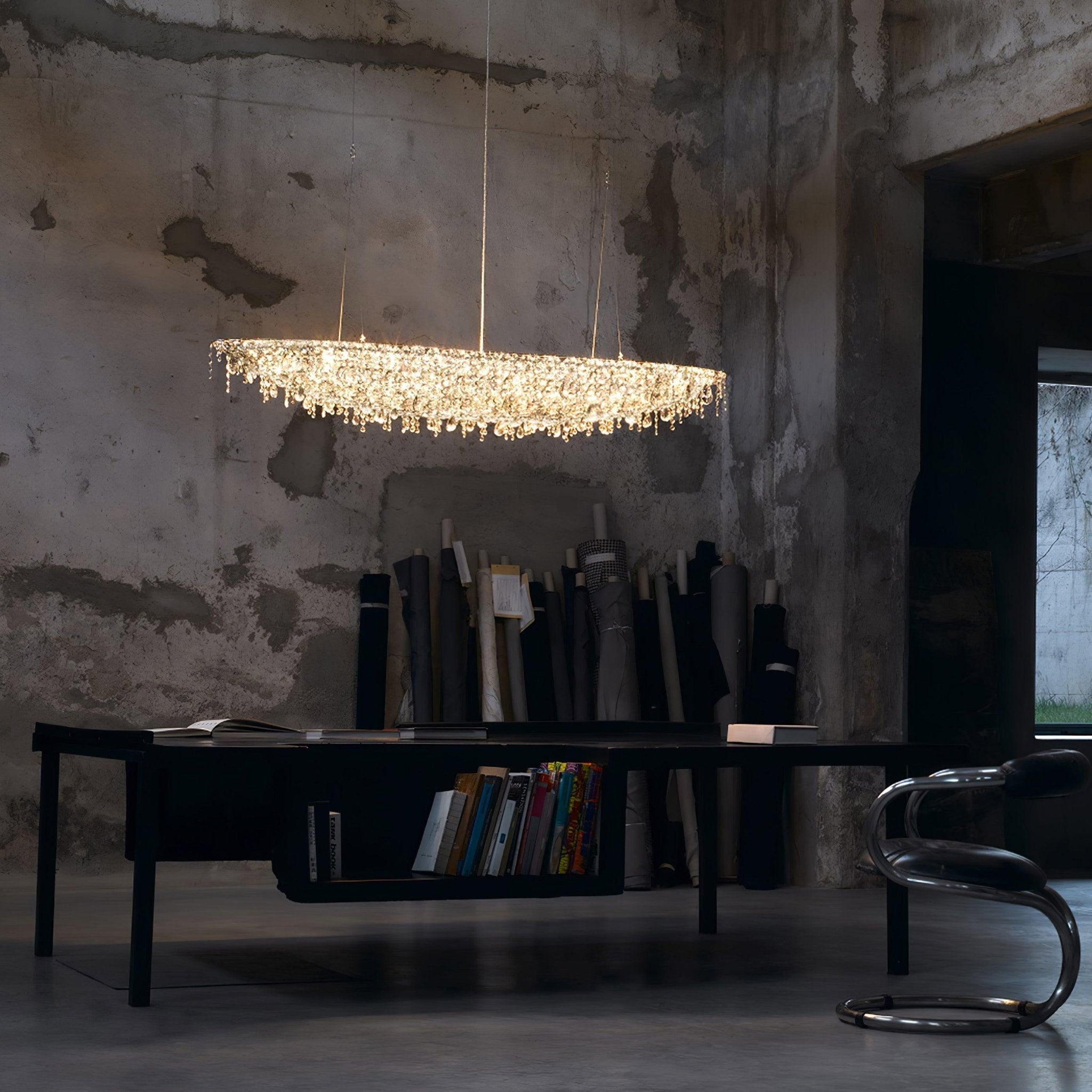 Elegant Boat Crystal Chandelier-Chandelier-Briglighting